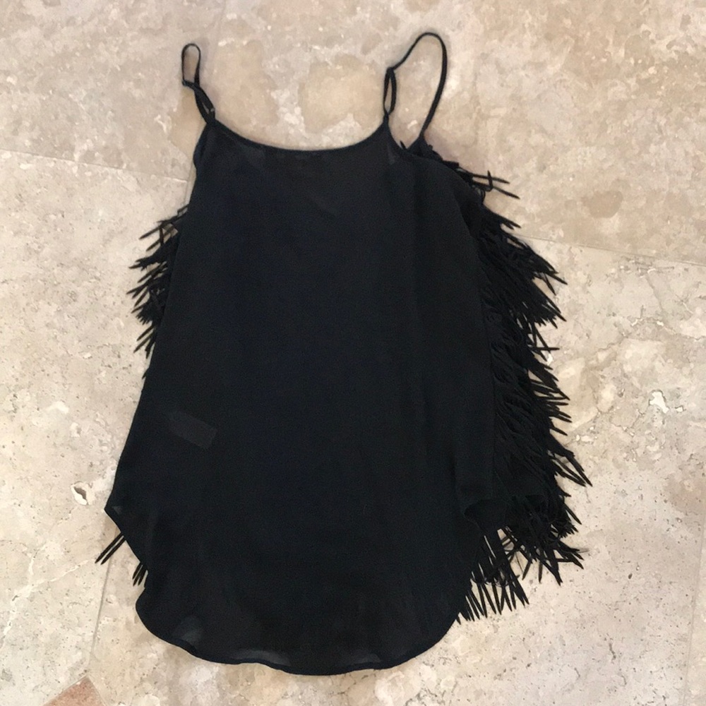 Black Fringe Top - Picture 4 of 6